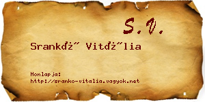 Srankó Vitália névjegykártya